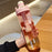 1000ml Gradient Color Drinking Cup Outdoor Portable Water Bottle with Tea Divider - Tangerine Pink - 1