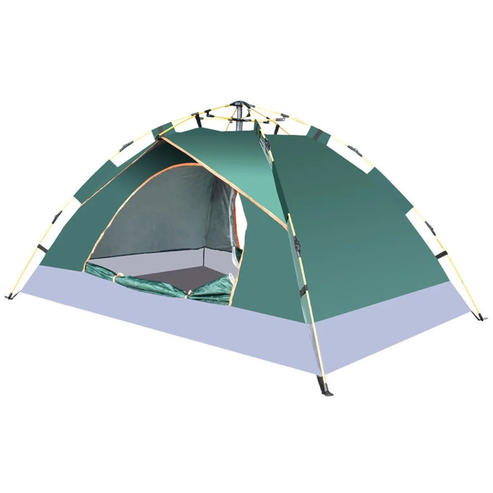 Outdoor Camping Tent Rain-Proof Windproof Easy Open Automatic Tent, 200x150x110cm  - Blackish Green - 1