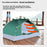 Outdoor Camping Tent Rain-Proof Windproof Easy Open Automatic Tent, 200x150x110cm  - Blackish Green - 3