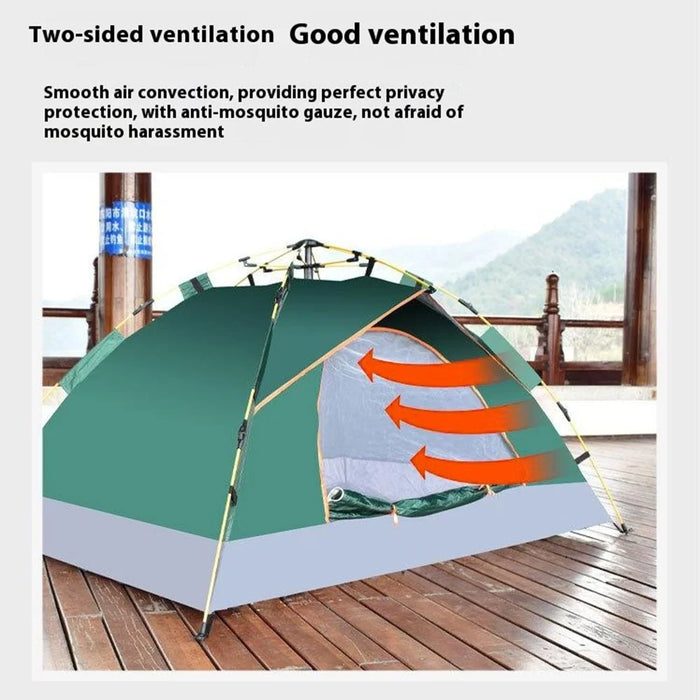 Outdoor Camping Tent Rain-Proof Windproof Easy Open Automatic Tent, 200x150x110cm  - Blackish Green - 3