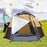 HEWOLF HW-Z1789 3-4 People Waterproof Hexagonal Automatic Tent Outdoor Camping Travel Tent - Camel - 4