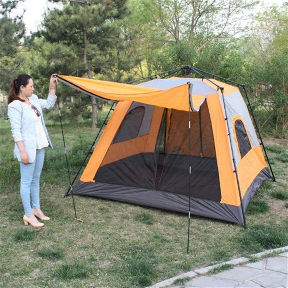AXZZD001 Outdoor 6 People Automatic Tent Waterproof 210D Oxford Cloth Camping Beach Travel Tent - 4