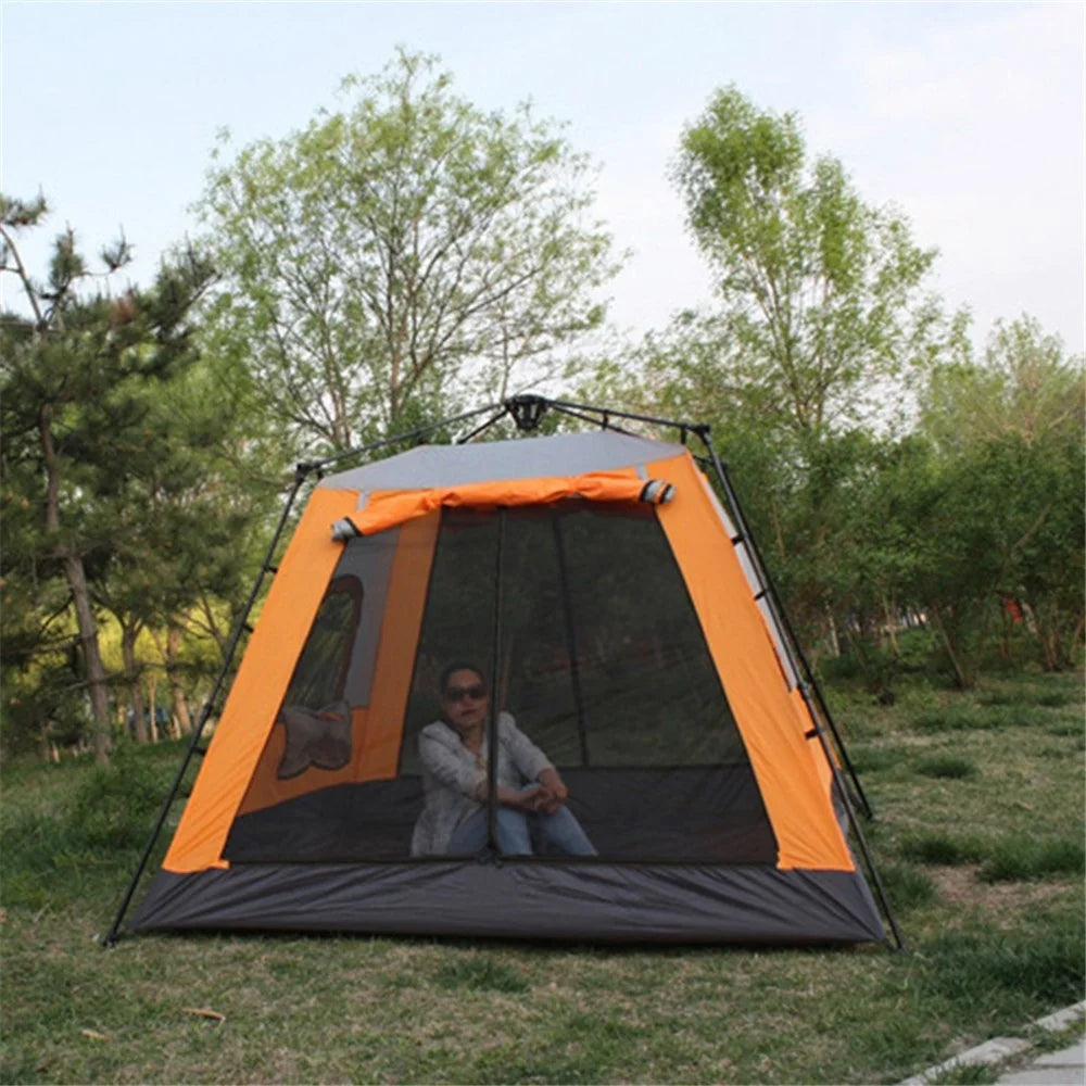 AXZZD001 Outdoor 6 People Automatic Tent Waterproof 210D Oxford Cloth Camping Beach Travel Tent - 6