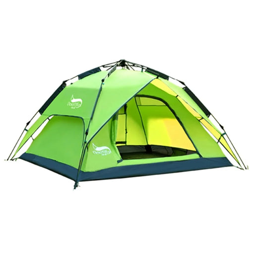 DESERT&FOX 3-4 People Outdoor Double Layer Automatic Tent Rainproof Dual Door Camping Hiking Tent - Green - 1