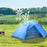 DESERT&FOX Rainproof Double Layer Tent Waterproof Camping Hiking One Door Tent (Aluminum Pole) - Blue - 2