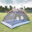DESERT&FOX Rainproof Double Layer Tent Waterproof Camping Hiking One Door Tent (Aluminum Pole) - Blue - 4