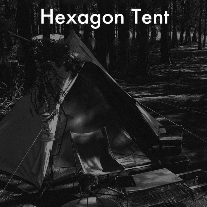 BLACKDOG BD-ZP003 Outdoor Portable Tent Hexagonal Pyramid Folding Tent Large Space Nature Hiking Camping Tourist Dinner Picnic Tent for 3-4 People - 2