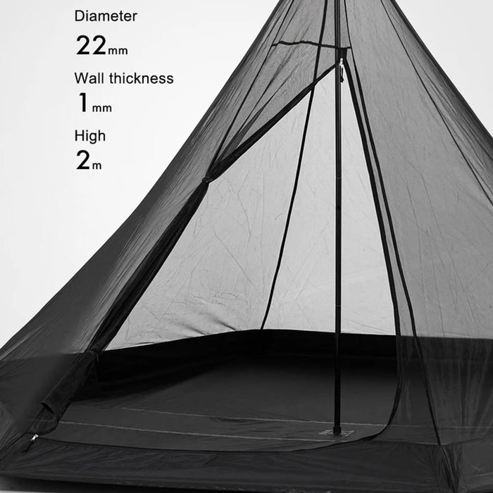 BLACKDOG BD-ZP003 Outdoor Portable Tent Hexagonal Pyramid Folding Tent Large Space Nature Hiking Camping Tourist Dinner Picnic Tent for 3-4 People - 7