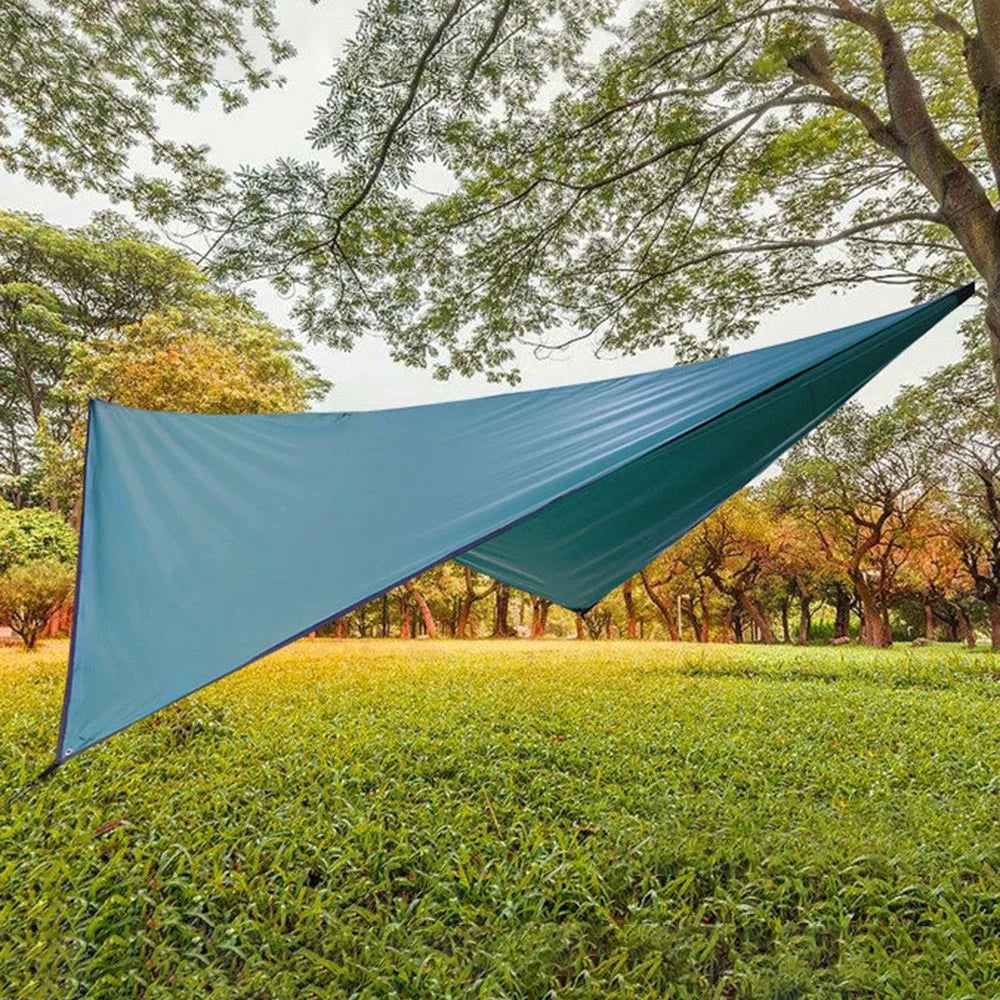 TM-0008 Camping Tarp Portable Waterproof Tent Multifunctional Awning for Outdoor Travel Hiking Picnic - Blackish Green - 4