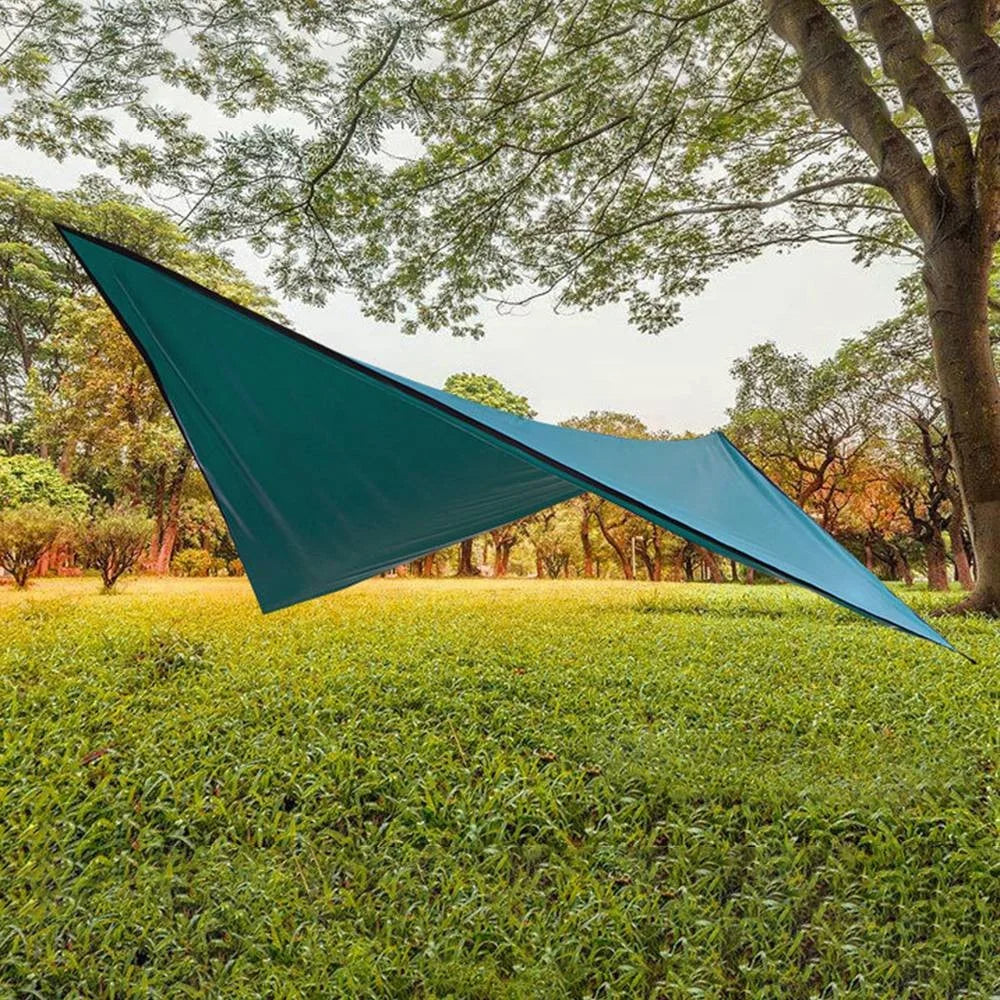 TM-0008 Camping Tarp Portable Waterproof Tent Multifunctional Awning for Outdoor Travel Hiking Picnic - Blackish Green - 5