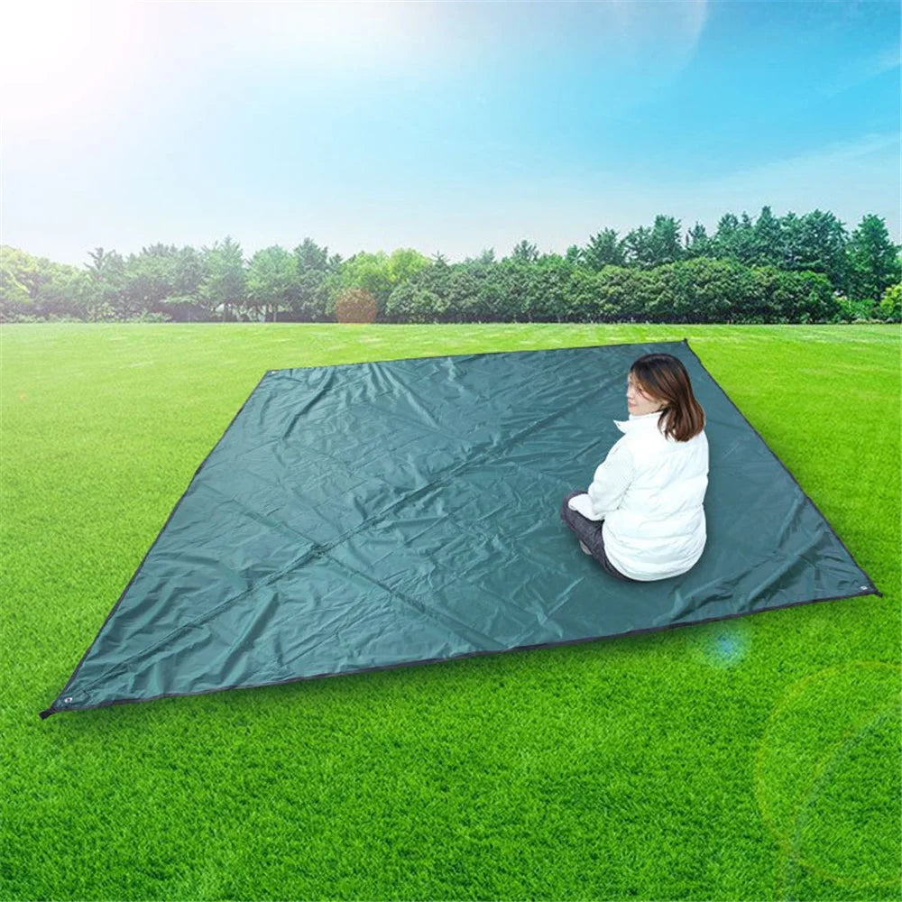 TM-0008 Camping Tarp Portable Waterproof Tent Multifunctional Awning for Outdoor Travel Hiking Picnic - Blackish Green - 6