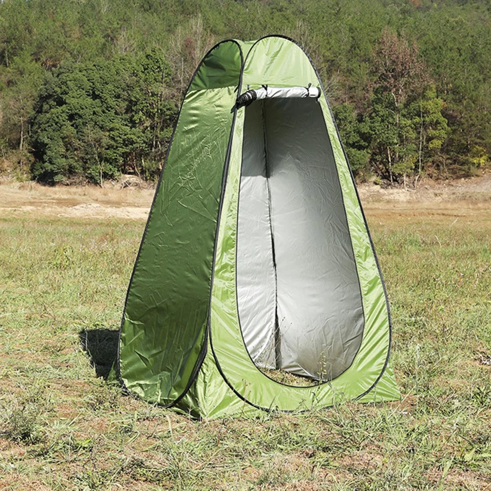 Outdoor Privacy Tent Toilet Shower Tent Changing Room Waterproof Shelter for Two Persons, 150*150*190CM - Army Green - 2