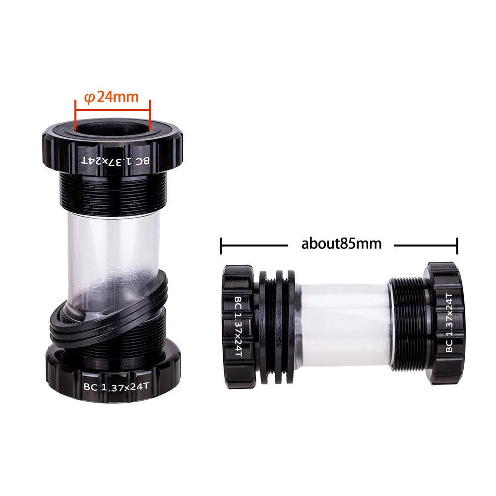 ZTTO ZT-01 Bike Cranksets Bicycle Crank Arm Set with Bottom Bracket Kit and Chainring Bolts Cycling Parts - Black - 4