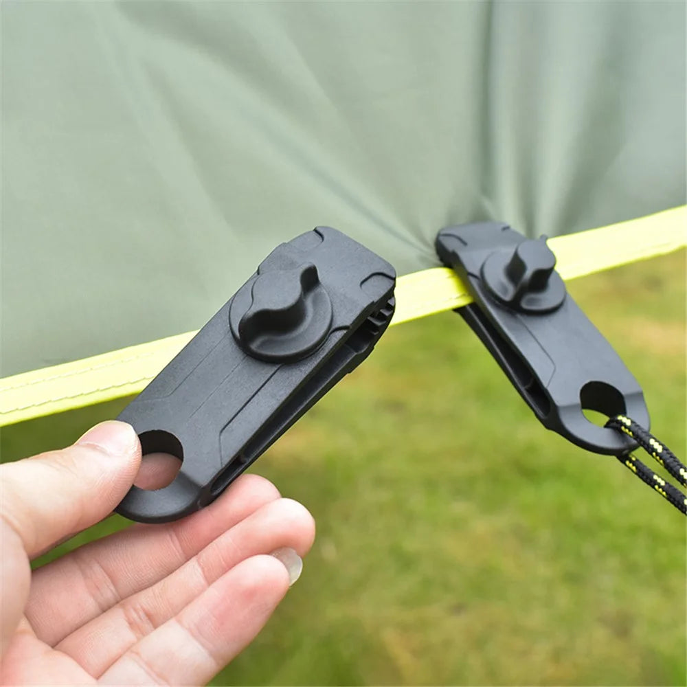 5Pcs/Set Outdoor Tent Canopy Tarp Clip Awning Windproof Fixed Buckle Clip for Camping Hiking - 5