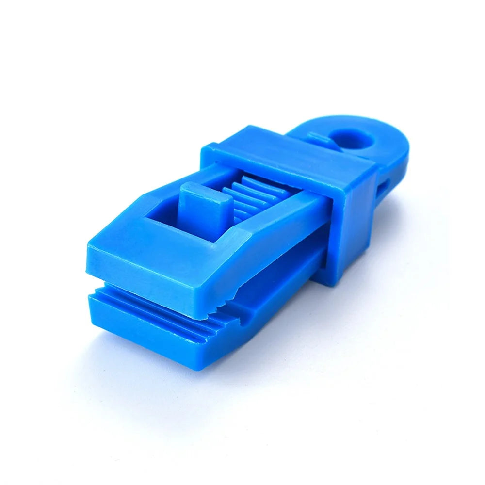10Pcs/Set Awning Clamp Tent Trap Clip Tighten Lock Grip for Outdoor Camping Farming - Blue - 3