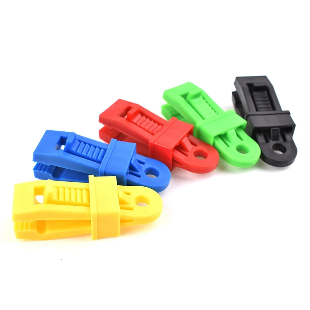10Pcs/Set Awning Clamp Tent Trap Clip Tighten Lock Grip for Outdoor Camping Farming - Blue - 4