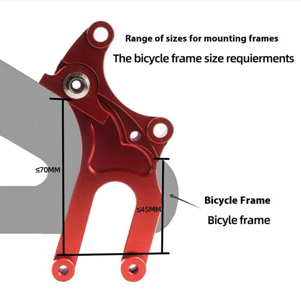 ZTTO Aluminum Alloy + Stainless Steel Bicycle Disc Brake Adapter Fixed Seat Post Adapter - Red - 2