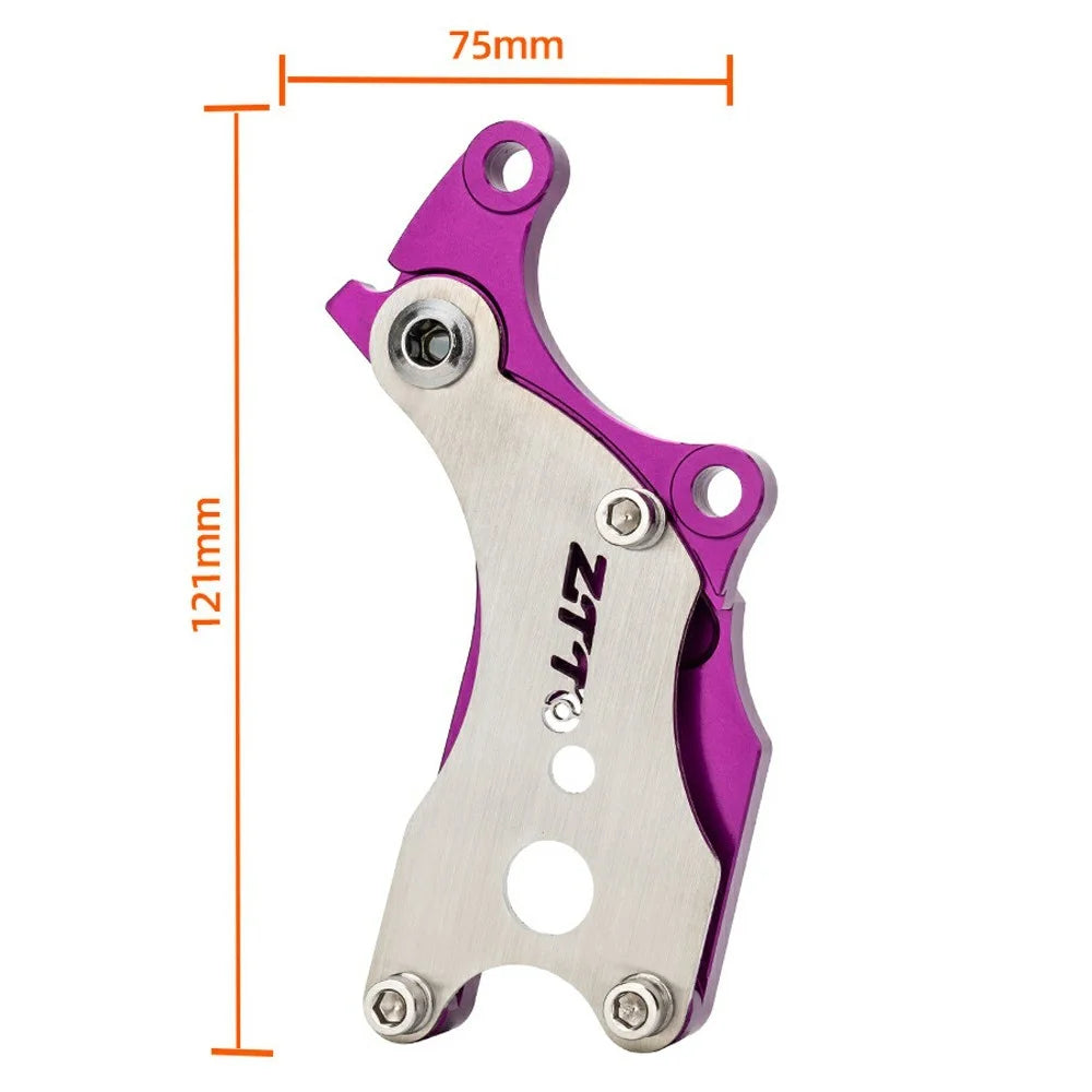 ZTTO Aluminum Alloy + Stainless Steel Bicycle Disc Brake Adapter Fixed Seat Post Adapter - Red - 6