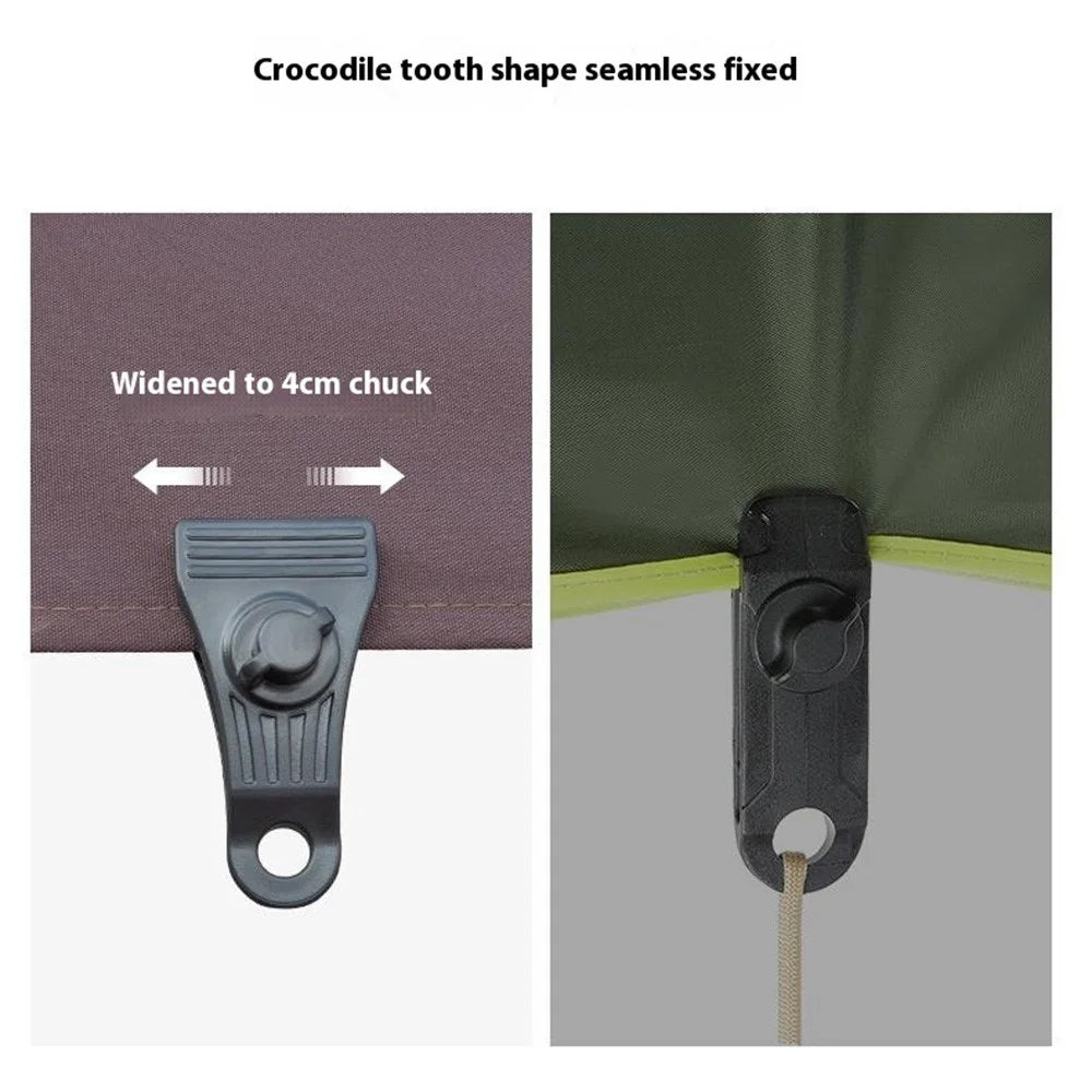 10Pcs Heavy Duty Tent Clamps Outdoor Windproof Tarp Canopy Plastic Clips - 2