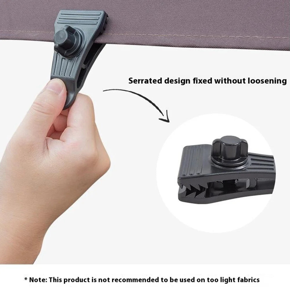 10Pcs Heavy Duty Tent Clamps Outdoor Windproof Tarp Canopy Plastic Clips - 3
