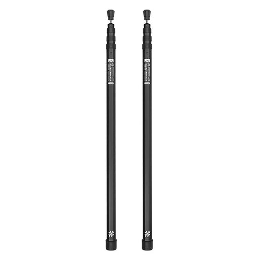 SHINETRIP A561 2PCS Telescoping Camping Tent Tarp Poles 4-Section Aluminum Alloy 80-220cm Telescopic Rods - Midnight Black - 1