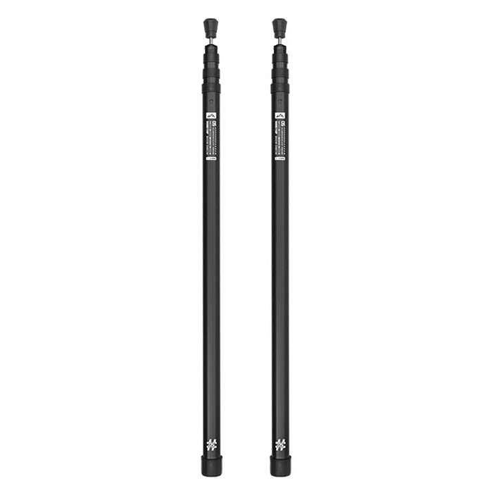 SHINETRIP A561 2PCS Telescoping Camping Tent Tarp Poles 4-Section Aluminum Alloy 80-220cm Telescopic Rods - Midnight Black - 1