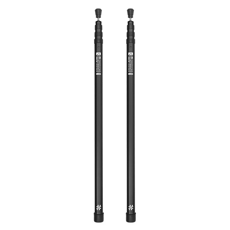SHINETRIP A561 2PCS Telescoping Camping Tent Tarp Poles 4-Section Aluminum Alloy 80-220cm Telescopic Rods - Midnight Black - 1