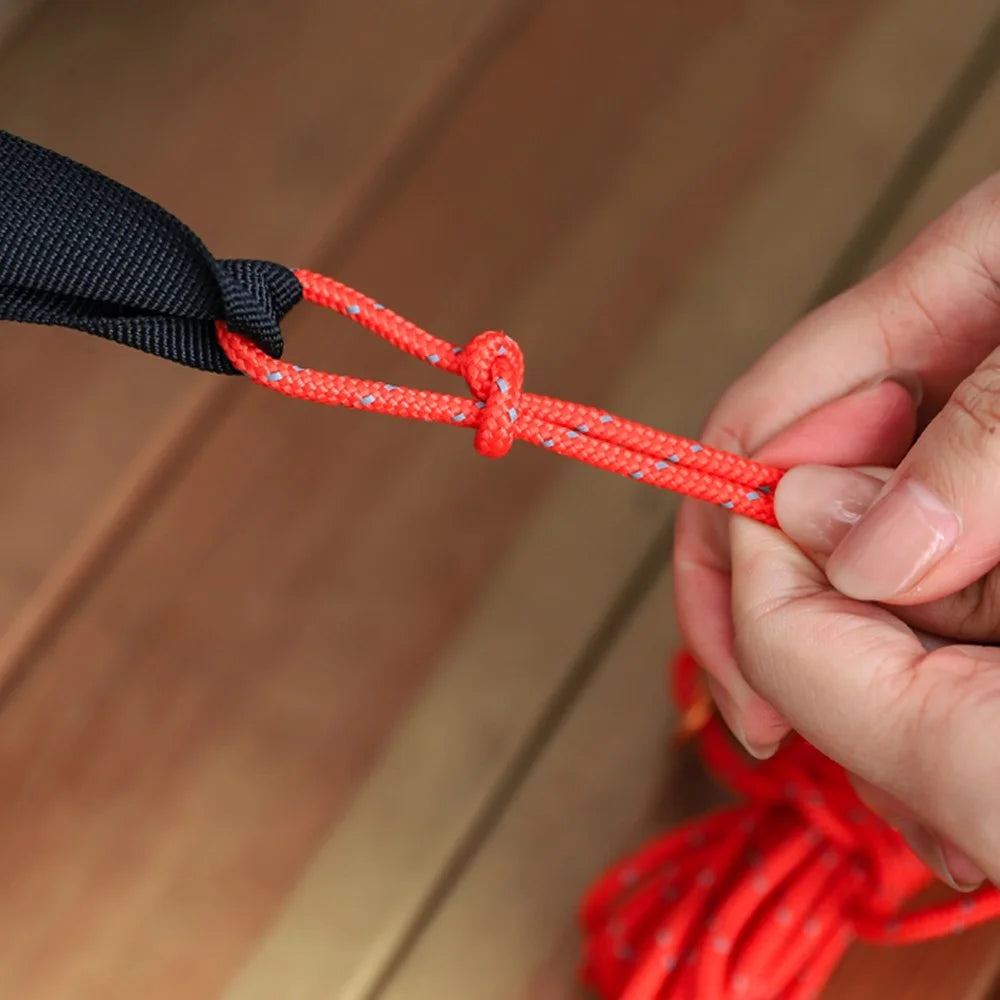 1 Bundle of Reflective Tent Canopy Rope 4mmx4m Lightweight Line Cord with Tensioner for Outdoor Fishing Climbing Rescue Camping - Army Green - 4