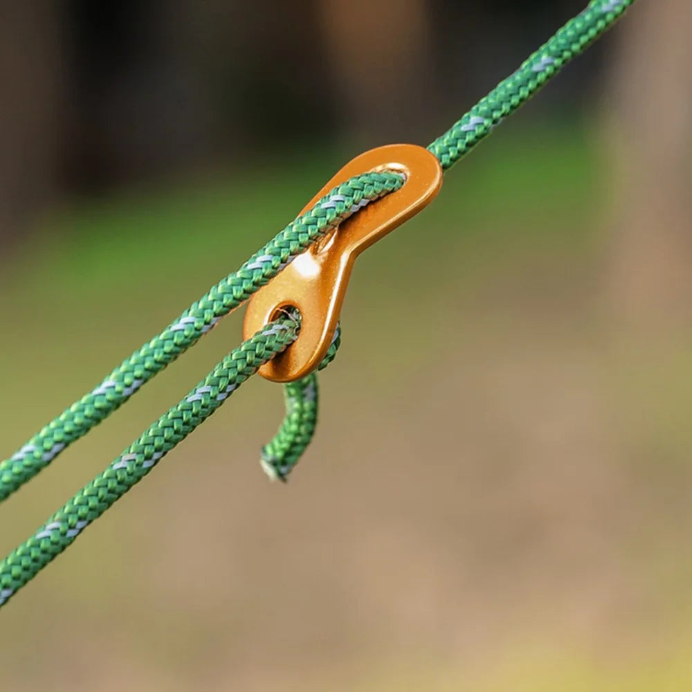 1 Bundle of Reflective Tent Canopy Rope 4mmx4m Lightweight Line Cord with Tensioner for Outdoor Fishing Climbing Rescue Camping - Army Green - 6