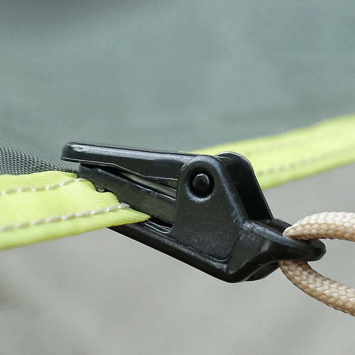 HALIN 10Pcs / Set Alligator Clip Crocodile Tent Awning Windproof Fixing Clamp for Outdoor Camping Canopy - Black - 5