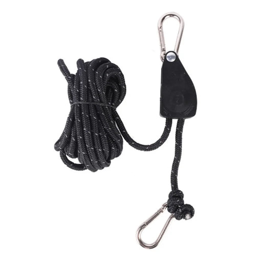 AOTU Adjustable Lanyard for Tent Fan Plant Lamp Rope Ratchet Hanger Lifting Pulley Hook Camping Buckle - 1