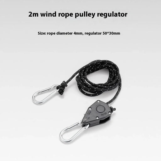 AOTU Adjustable Lanyard for Tent Fan Plant Lamp Rope Ratchet Hanger Lifting Pulley Hook Camping Buckle - 2
