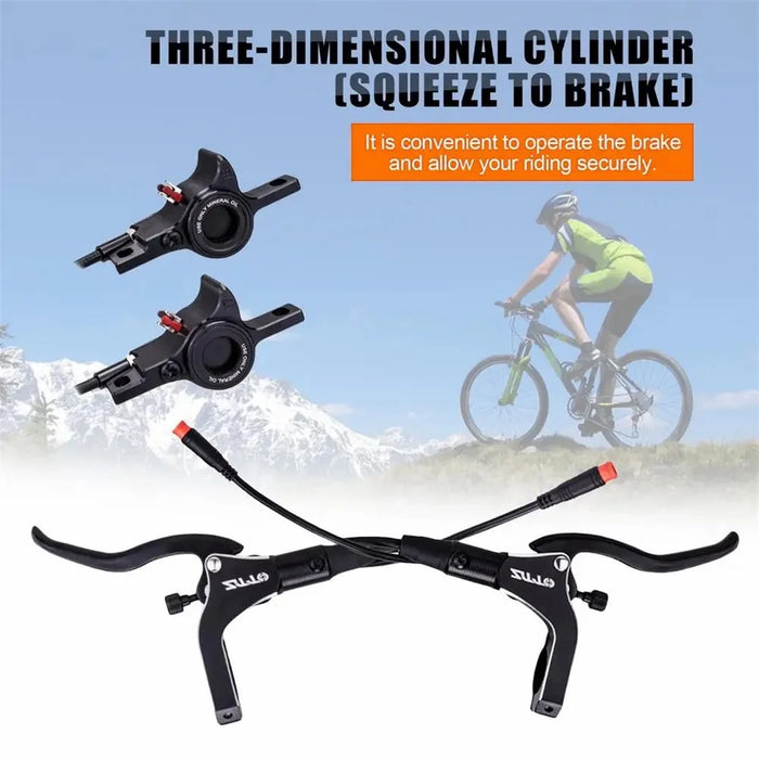 ZTTO DFH-EO2 Ebike Front Hydraulic Brakes Bike Power-Off Hydraulic Brake Kit with Disc - Black - 2