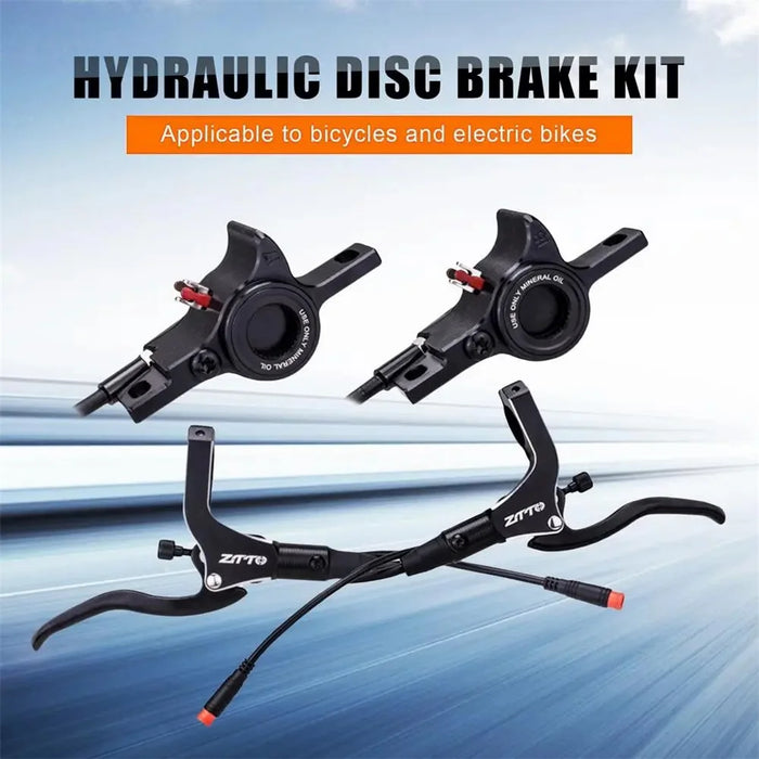 ZTTO DFH-EO2 Ebike Front Hydraulic Brakes Bike Power-Off Hydraulic Brake Kit with Disc - Black - 3