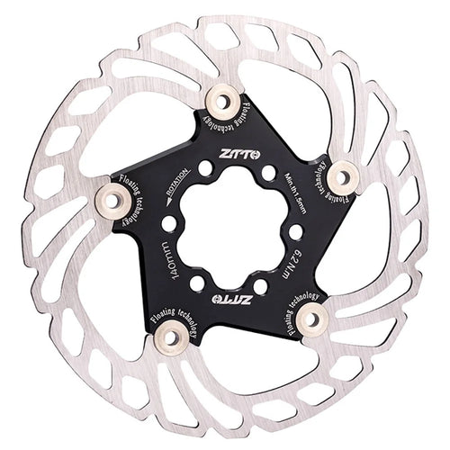 ZTTO FDDP2 Bicycle Floating Disc Brake Rotor for Mountain Bikes 6-Bolt Brake Disc - 140MM Black - 1