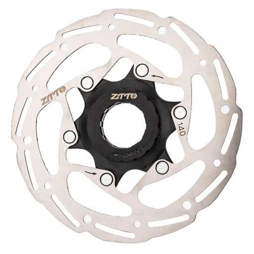 ZTTO ZSDP Stainless Steel Bicycle Middle Lock Disc Road Mountain Bike Brake Pad with Lock Lid - 140mm - 1