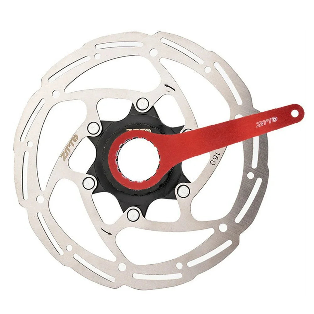 ZTTO ZSDP Stainless Steel Bicycle Middle Lock Disc Road Mountain Bike Brake Pad with Lock Lid - 140mm - 3