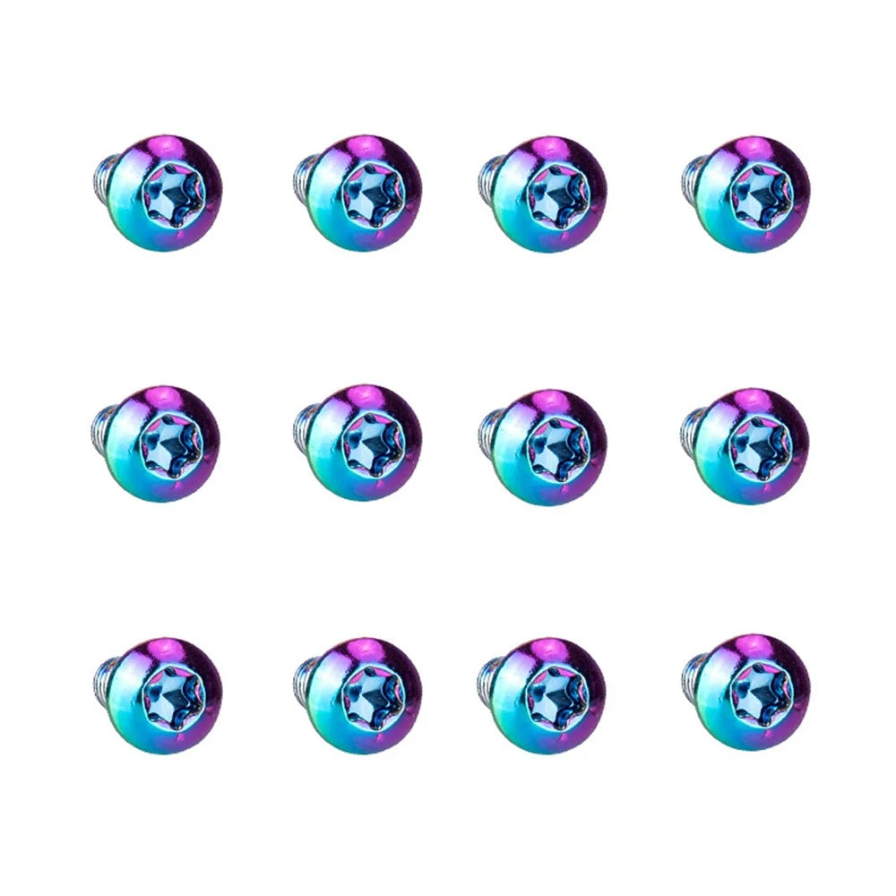 ZTTO 12Pcs M5x10mm Bicycle Disc Screw Alloy Steel Mountain Bike Disc T25 Screws - Colorful - 1