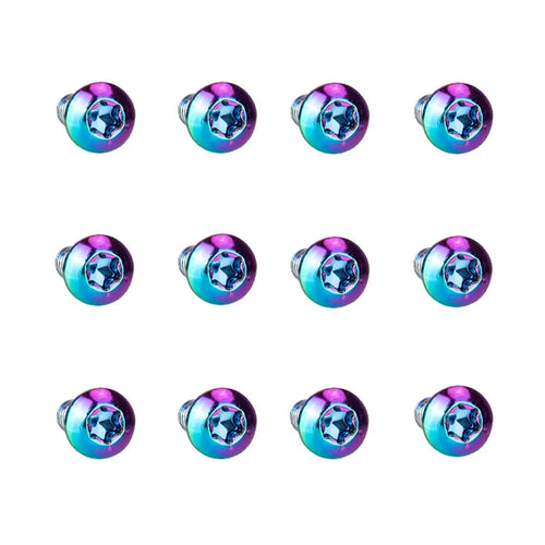 ZTTO 12Pcs M5x10mm Bicycle Disc Screw Alloy Steel Mountain Bike Disc T25 Screws - Colorful - 1