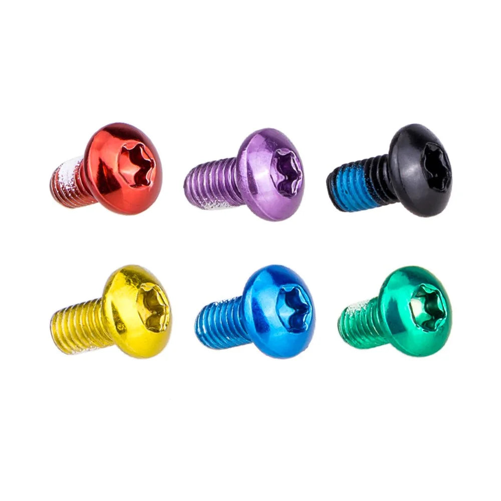 ZTTO 12Pcs M5x10mm Bicycle Disc Screw Alloy Steel Mountain Bike Disc T25 Screws - Colorful - 4