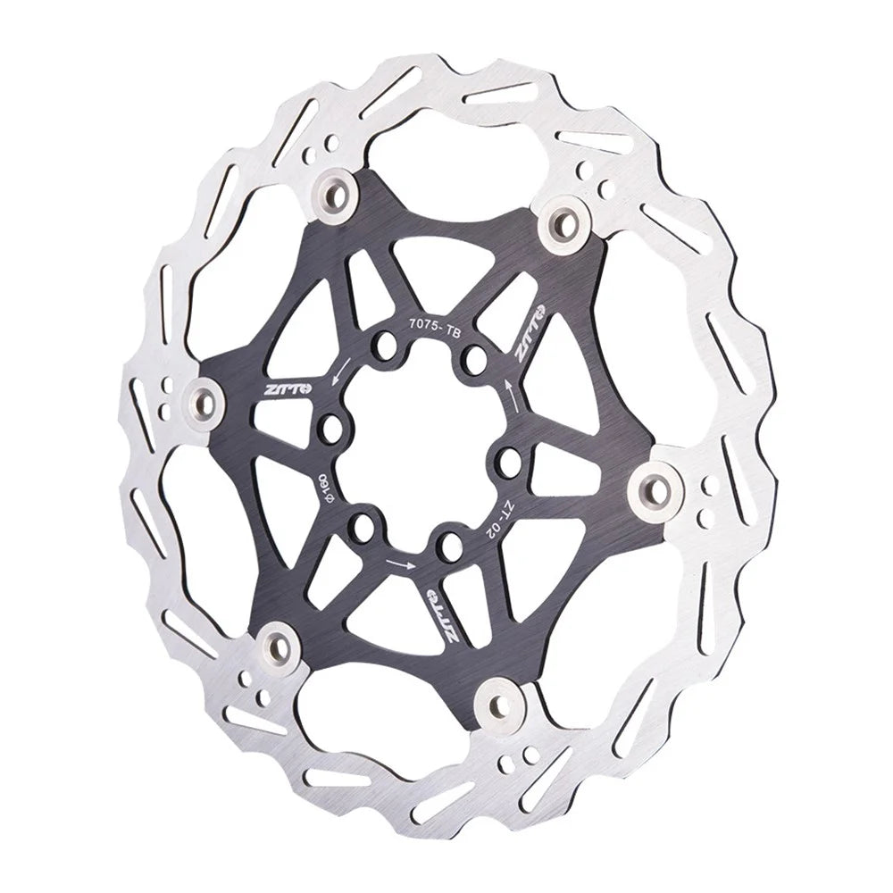 ZTTO 160mm MTB Bicycle Brake Disc 6 Bolts Bike Brake Floating Disc - Black - 1