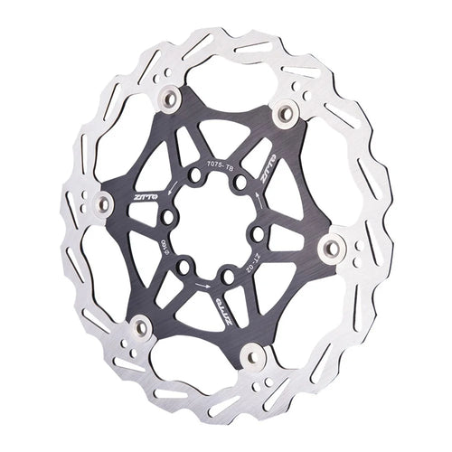 ZTTO 160mm MTB Bicycle Brake Disc 6 Bolts Bike Brake Floating Disc - Black - 1