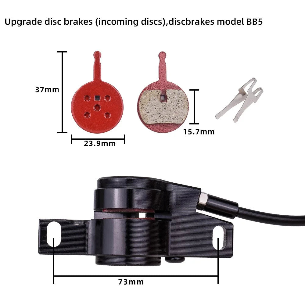 ZTTO DFH-04 Mountain Bike CNC Aluminum Alloy Brake Lever Brake Caliper Set - Red - 6