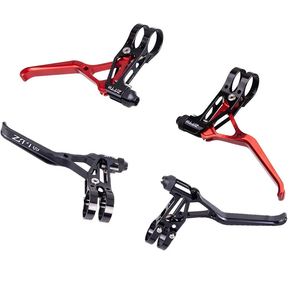 ZTTO VSJQ 2Pcs Bicycle Brake Lever V-Brake Handlebar Aluminium Alloy Bike Brake Handle - Red - 3