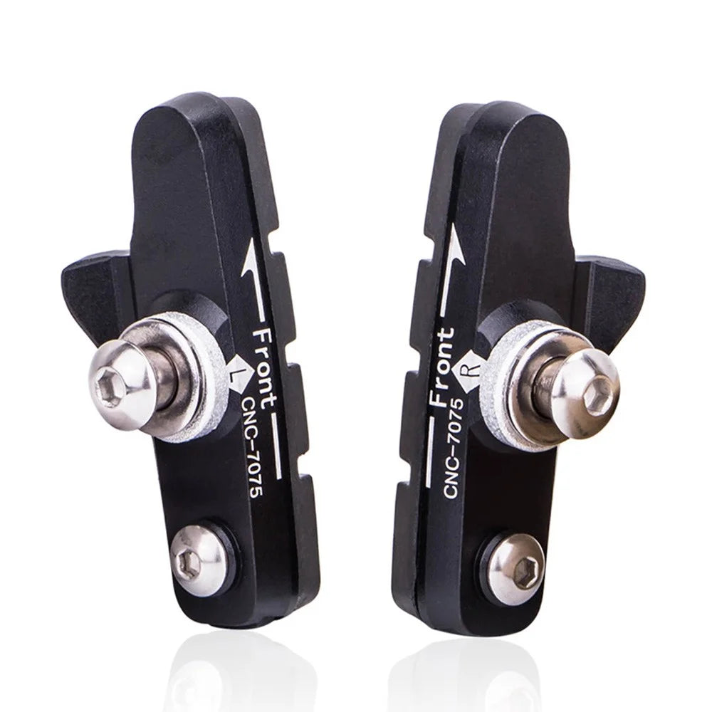 ZTTO 1 Pair Road Bike C-Brake Pad Aluminum Alloy Brake Block Bicycle Parts - Black - 1