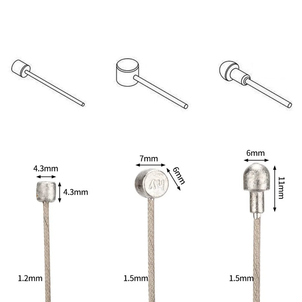 ZTTO Stainless Steel Bike Brake / Shift Line Core Braking / Shifter Inner Cable - Road Bike Brake Cable Core - 2