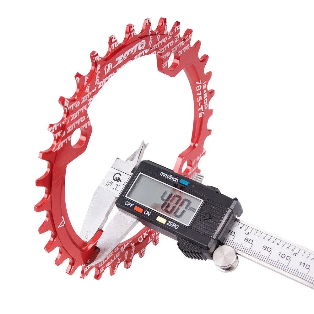 ZTTO 104BCD Positive Negative Teeth Bike Single Chainring Aluminum Alloy Crankset Single Speed Disc - Black 32T - 5