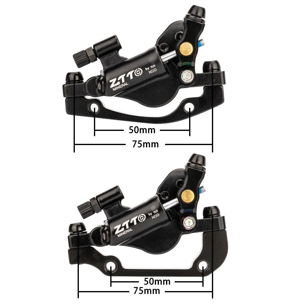 ZTTO XLYD1 1 Pair Front + Rear Aluminum Alloy MTB Bike Line Pulling Hydraulic Disc Brake Calipers - Red - 7