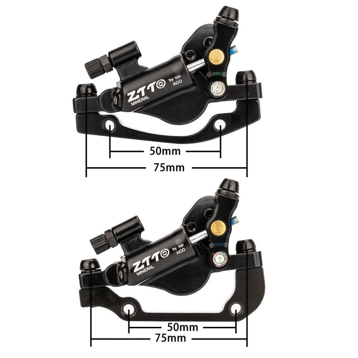 ZTTO XLYD1 1 Pair Front + Rear Aluminum Alloy MTB Bike Line Pulling Hydraulic Disc Brake Calipers - Red - 7