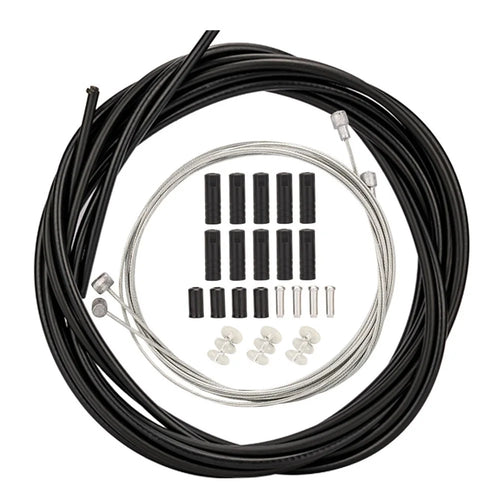 ZTTO Universal Bike Shift Derailleur Cable Bicycle Brake Cable Housing Replacement Kit - Black - 1